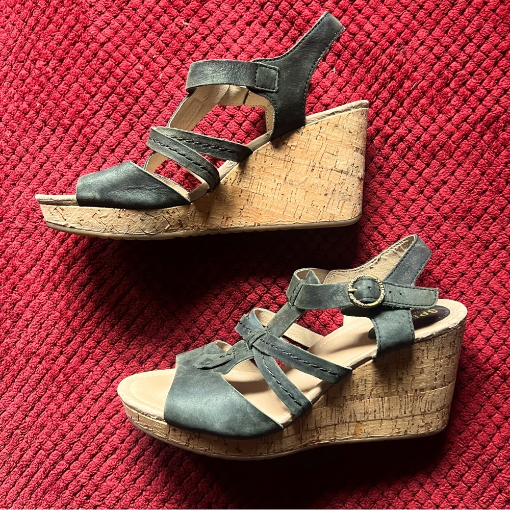 Sperry top-sider dawns day wedge sandals size 9